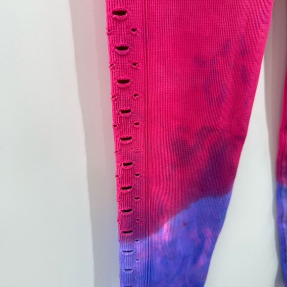 Spiritual Gangster Self Love Legging Watermelon Purple Tie Dye Leggings Size M/L - Picture 8 of 12